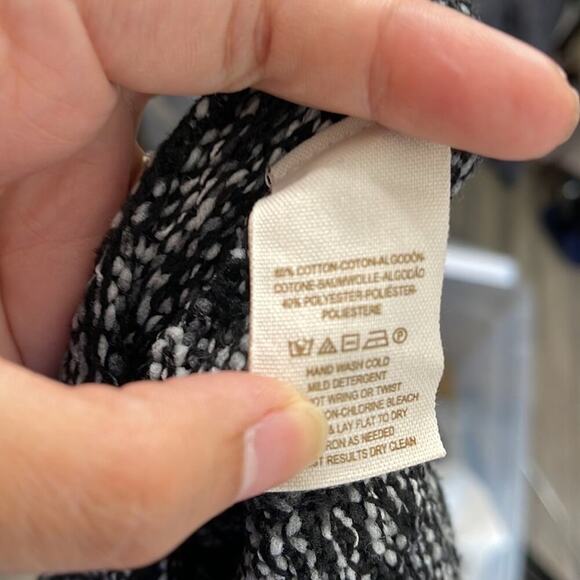 Free‎ People blue striped fuzzy shaggy sweater size medium - Picture 4 of 6